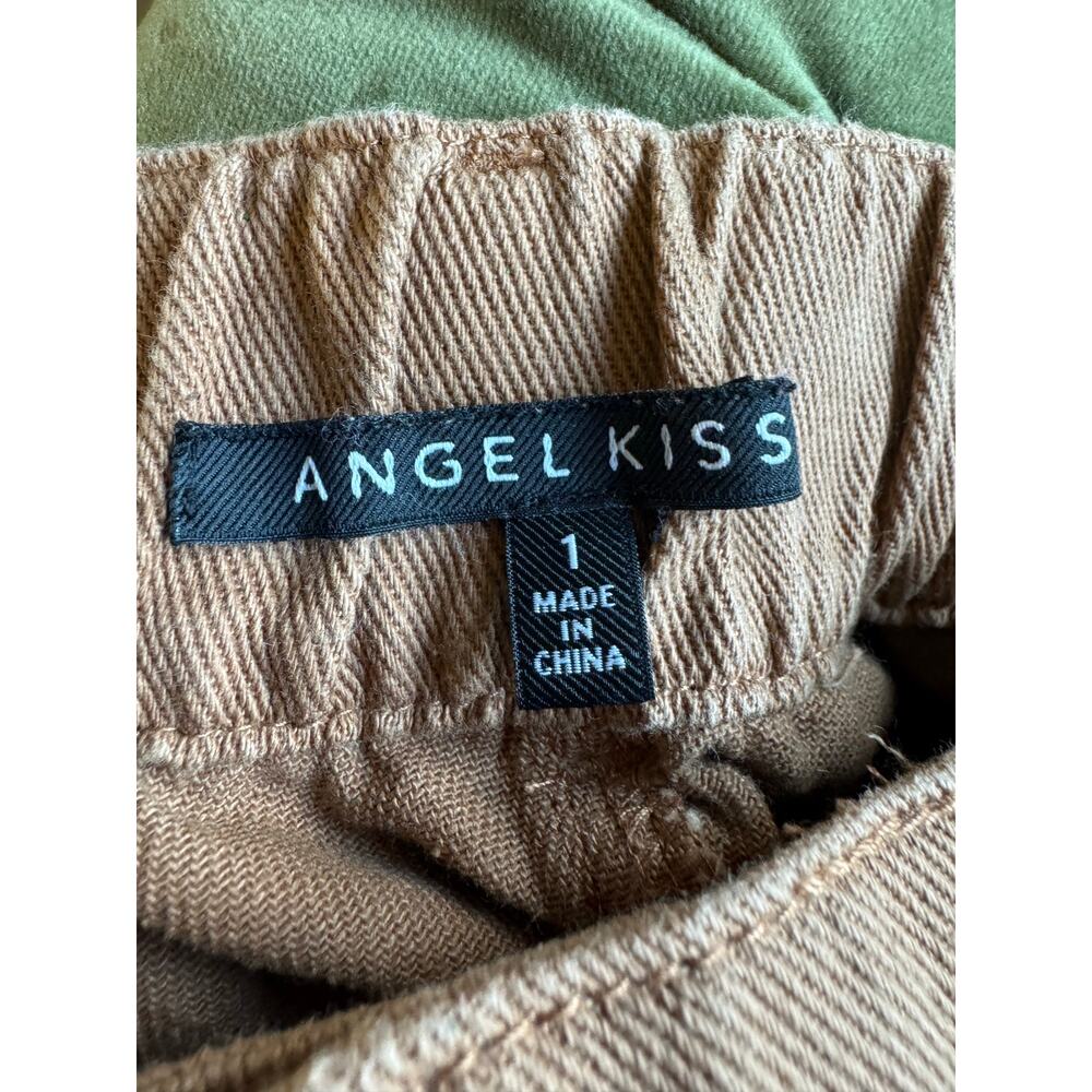 Angel Kiss Y2K Cargo Joggers Utility Buckle Strap High Rise Sz 1 100% Cotton - Picture 4 of 11